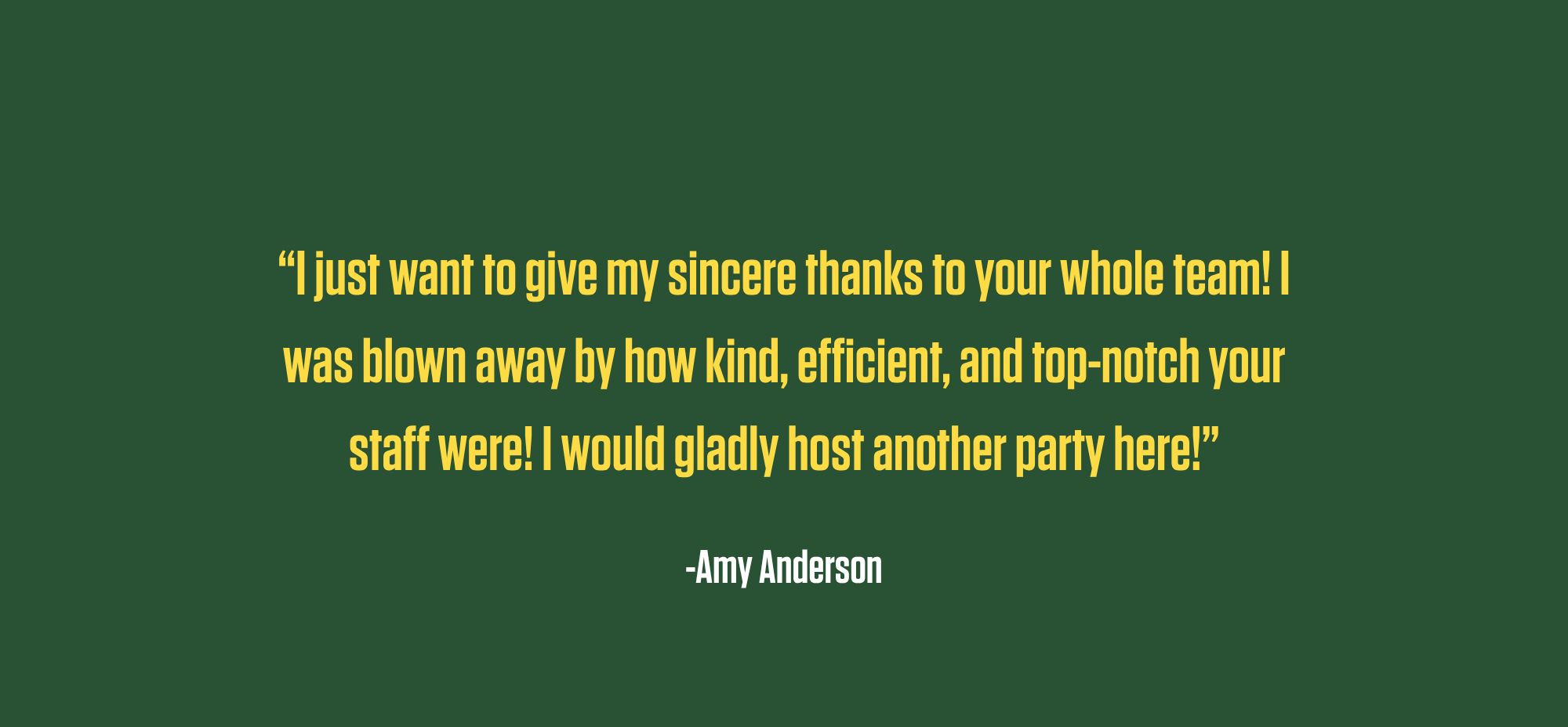 Testimonial - Parties Page